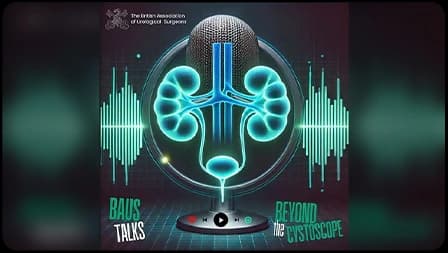 Urology podcast artwork with BAUS branding