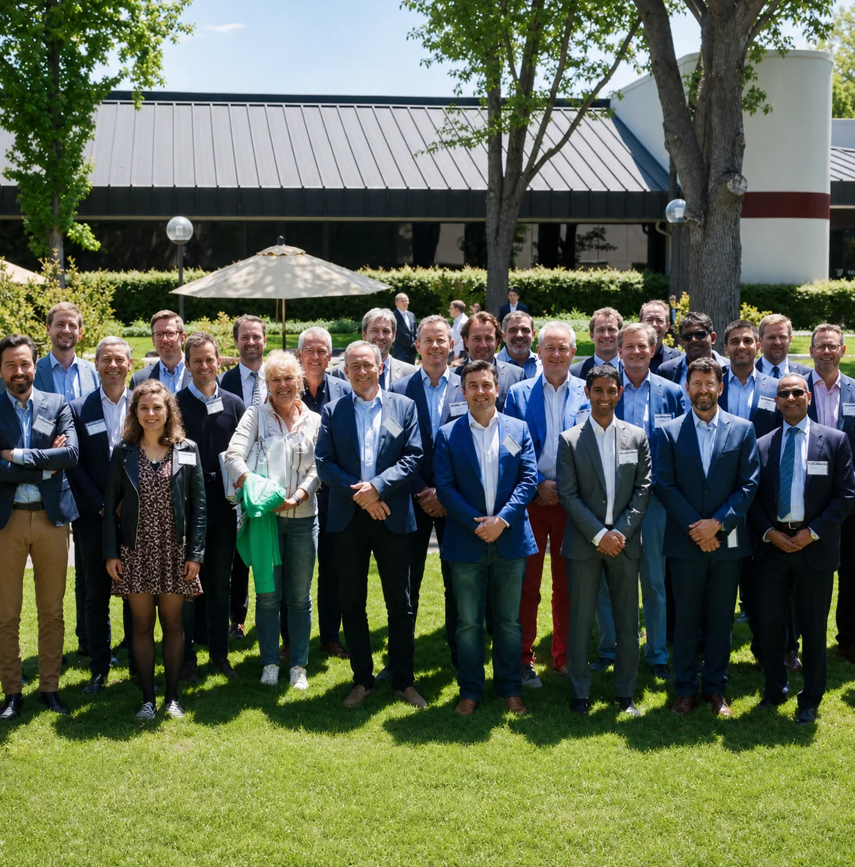 Professor Prasanna Sooriakumaran with colleagues in a conference group photo